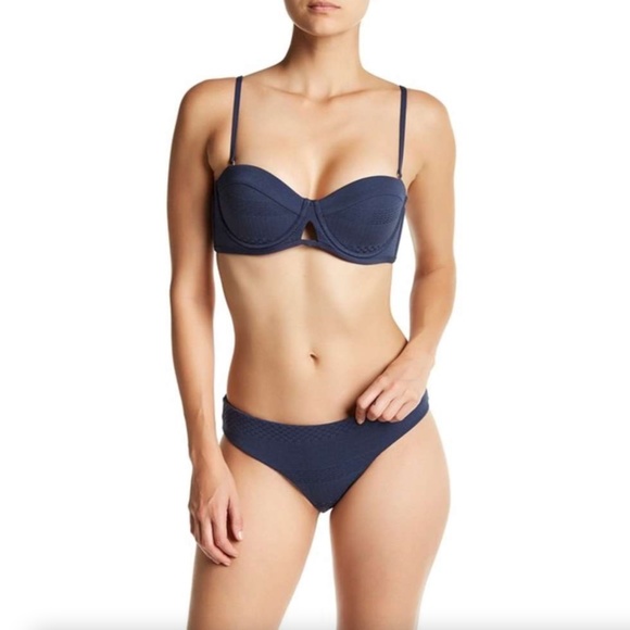 Tavik Other - Tavik Womens Corsica Textured Swim TOP ONLY Textured Ombre Blue